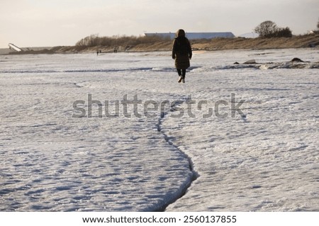 Similar – Image, Stock Photo Direct current Beach Ocean