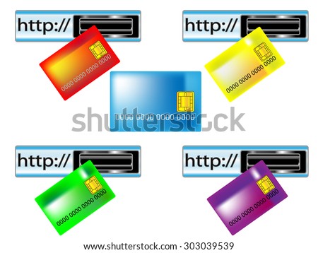 Card for online payments put into the the browser