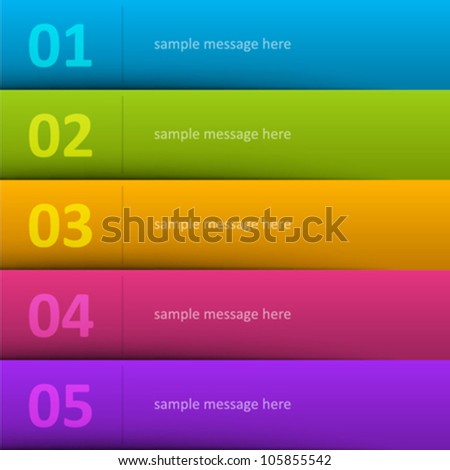 Lines and numbers website design elements eps 10.