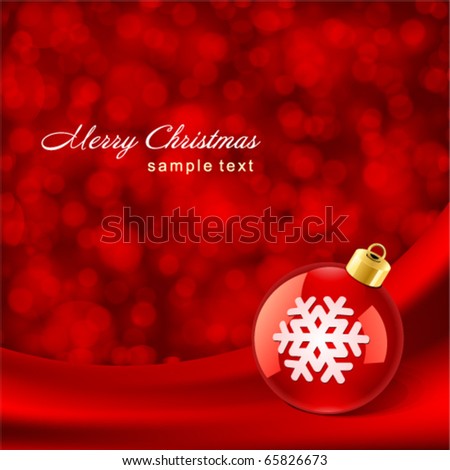 Christmas Ball Vector Background - 65826673 : Shutterstock