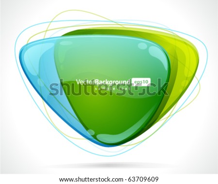 Abstract glossy speech bubble vector background