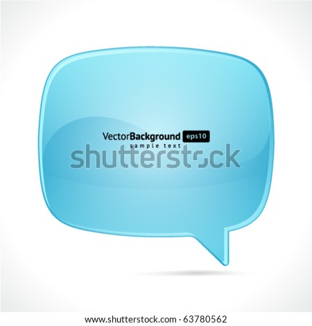 Abstract glossy speech bubble vector background