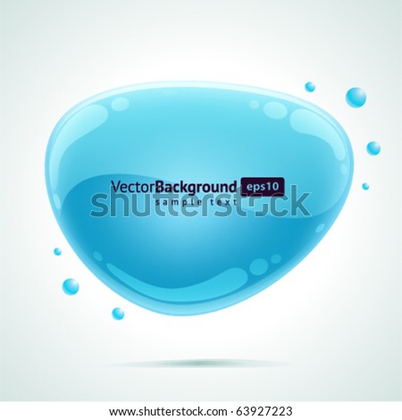 Abstract glossy speech bubble vector background