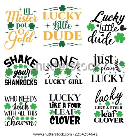 St Patrick's day t shirt designs Typography. Vector illustration.