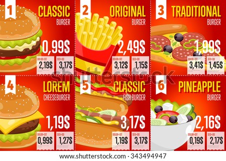 pizza shop menu template