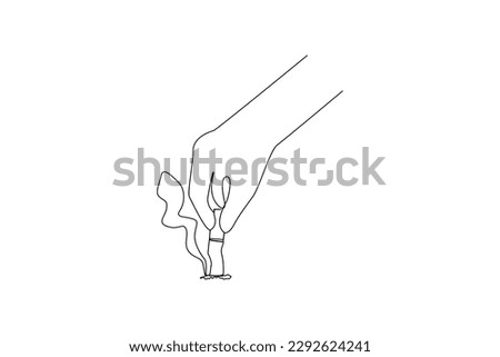 Single one line drawing turn off your tobacco cigarettes. No tobacco day concept. Continuous line draw design graphic vector illustration.
