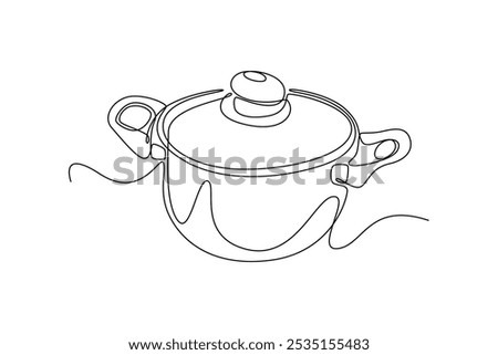 Kitchen tool concept. Single line draw design vector graphic illustration.