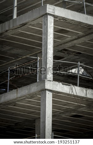 building construction, concrete beams