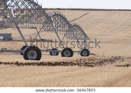 Farm land picture with blue sky and cultivation