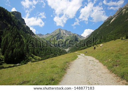 European Alps near Imst in North Tirol. Austria