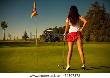 beautiful golf girl