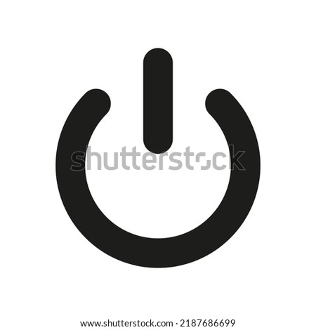 Power button line icon. Turn, on, off, reset, device, phone, computer, start, switch, shut down. Technology concept. Vector line icon for Business and Advertising.