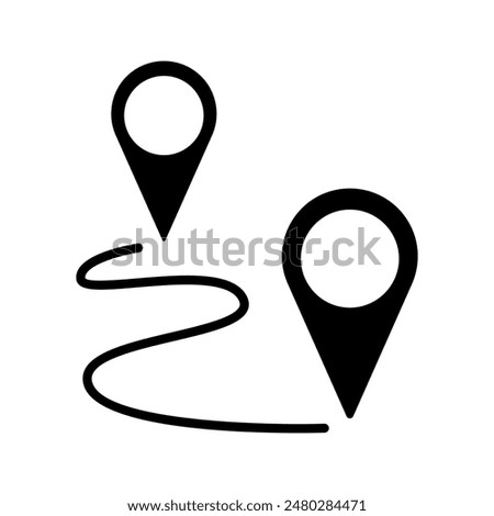 Map set icon. Road sing, red location pin, pointer, route, location, navigation, travel, gps, geography, direction, destination, journey, route, exploration.