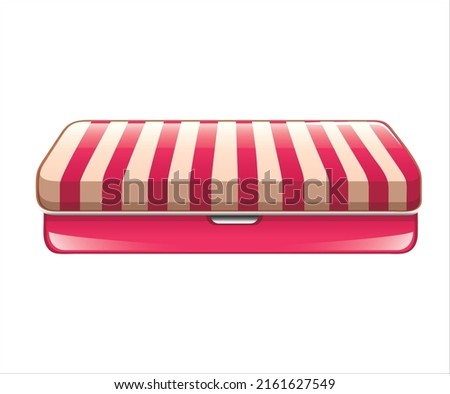 Pencil box object on white background