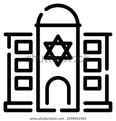 Synagogue Illustration Icons For web, app, infographic, etc