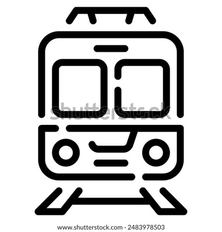 Tram icon for web, app, infographic, etc