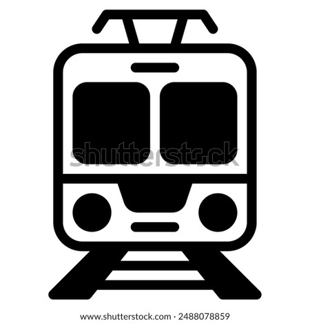 Tram icon for web, app, infographic, etc