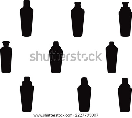 Cocktail shaker isolated vector Silhouette