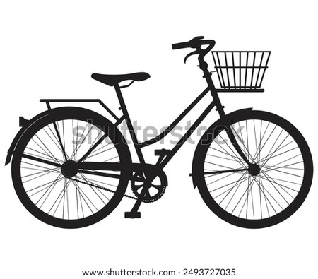 bicycle silhouette. bicycle clipart. bicycle flat icon 