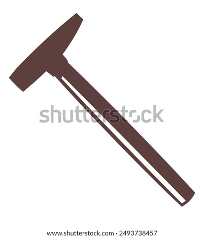 hammer silhouette. hammer flat icon