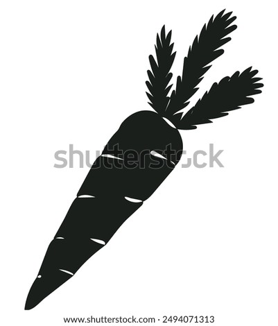 carrot silhouette. carrot sign. carrot flat icon 