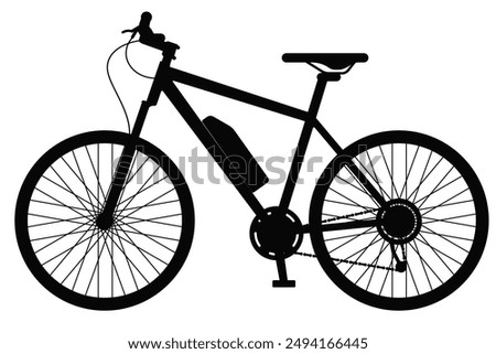 bicycle silhouette. bicycle flat icon. bicycle symbol vector