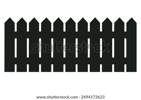 fence silhouette. fence flat icon. fence symbol. fence sign