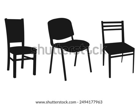  chair silhouette.  chair flat icon. chair symbol 