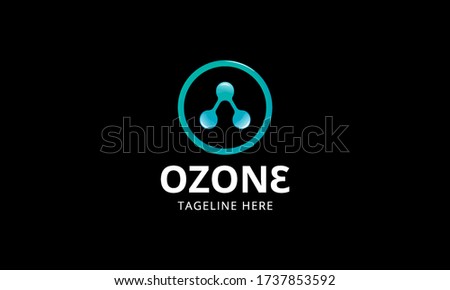 Ozone logo that combines the ozone symbol and the letter O with a color gradation between blue and tosca.