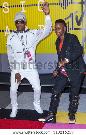 LOS ANGELES, CA/USA - AUGUST 30 2015: Silento  , right, attends the 2015 MTV Video Music Awards at Microsoft Theater.