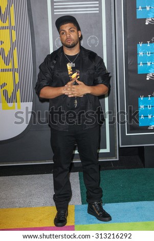 LOS ANGELES, CA/USA - AUGUST 30 2015: O\'Shea Jackson Jr.attends the 2015 MTV Video Music Awards at Microsoft Theater.