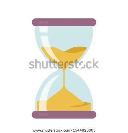 hourglass in realistic style isolated on white background. vector illustration in cartoon style