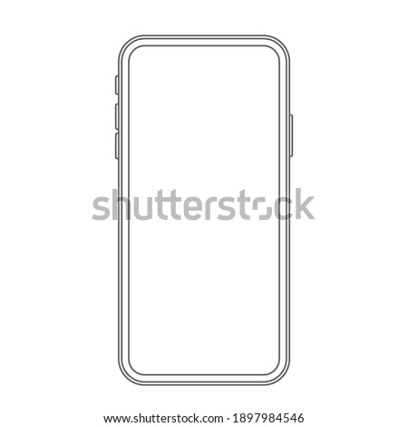 modern telephone in linear style. vector illustration