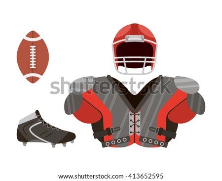 Uniforms for college football athlete. Flat icon isolate on a white background. Sportswear . Vector