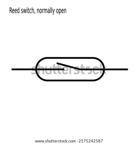 Reed switch, normally open - switch symbol