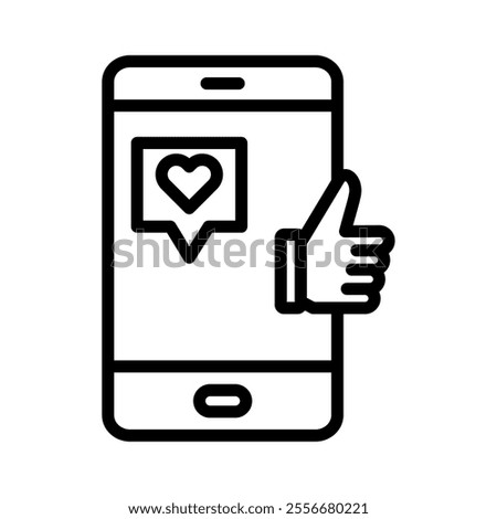 likes icon line vector illustration on white background.