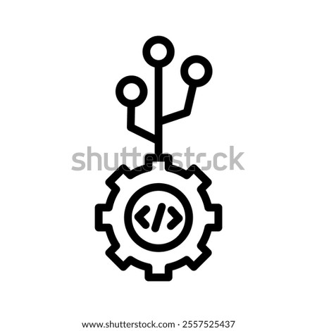 version control icon line vector illustration on white background.