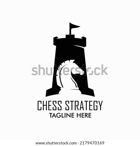 Chess icons logo vector illustrations. Board game. Black silhouettes isolated on white background.