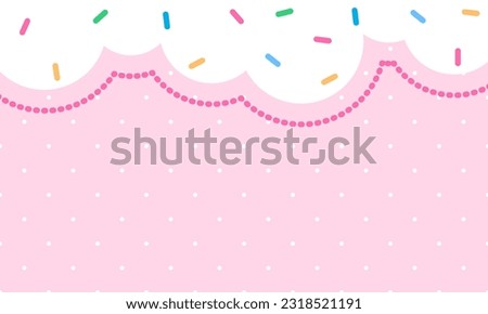 Pink abstract background. Decoration banner themed Lol surprise doll girlish style. Invitation card template. Colorful confetti sprinkle pattern wallpaper background