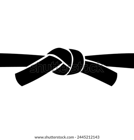 Judo logo, label, badge, design element. Sport design vector illustration. Martial art rank belt. Judo belt. Sport print. Retro vintage judo sport vector illustration