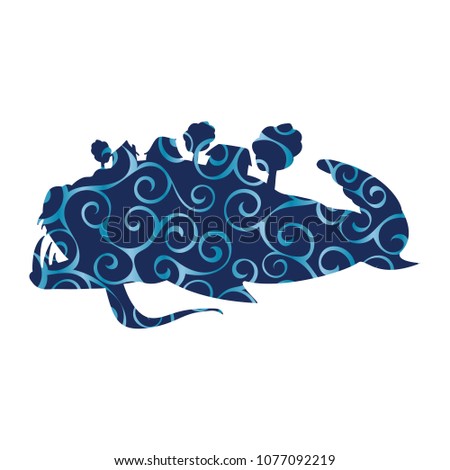 Miracle yudo fish whale pattern silhouette fairytale fantasy
