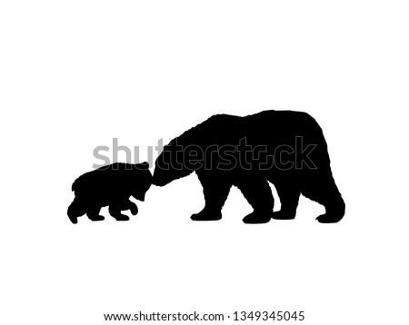 Download Bear And Cub Silhouette At Getdrawings Free Download