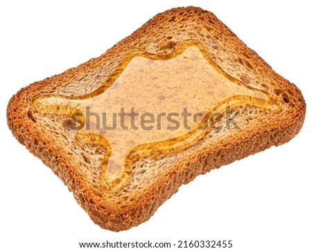Bread rusk with maple syrup isolated on white background Сток-фото © 