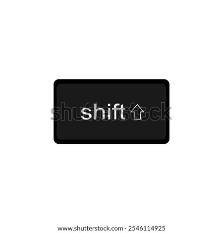 shift computer key button on white
