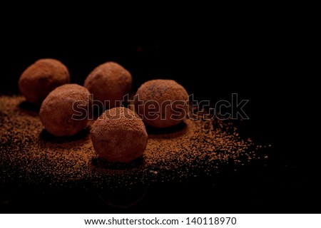 delicious chocolate truffles