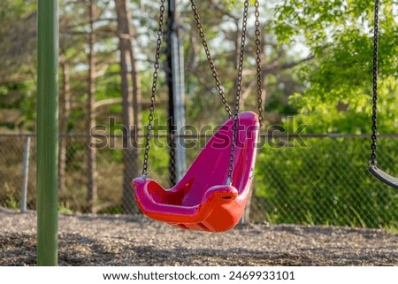 Similar – Foto Bild Schaukel auf Kinderspielplatz