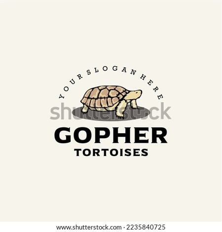 Gopher totoises logo design vector
