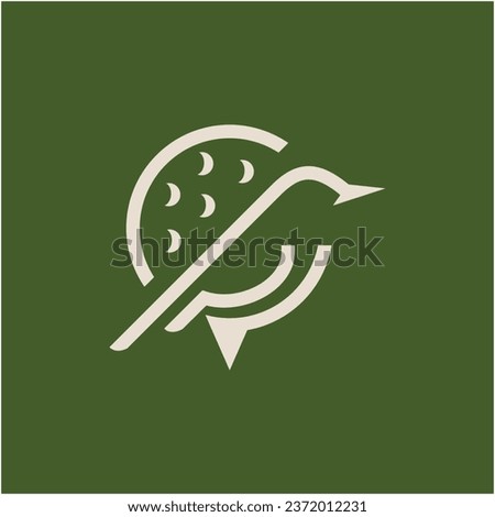 Birdie and golf logo design