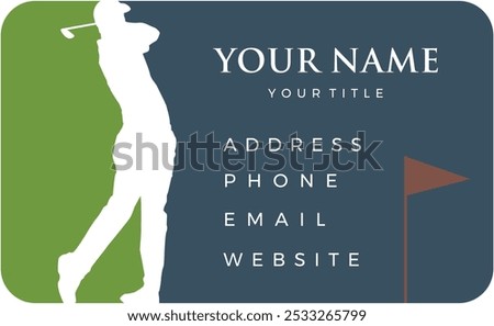 Golf Business Card Design Vector