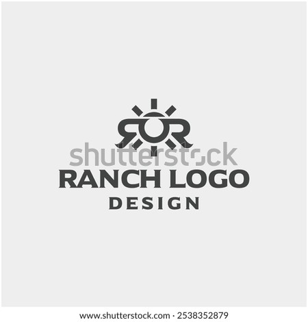 RR Ranch Logo Design Vector